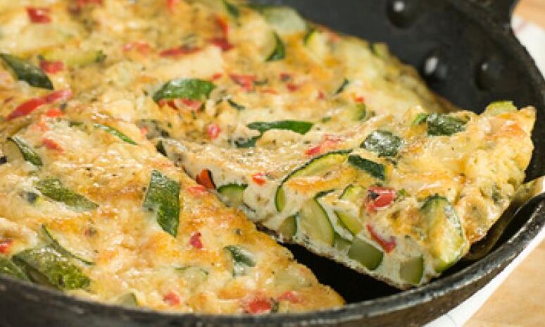 Рецепт омлет с кабачками