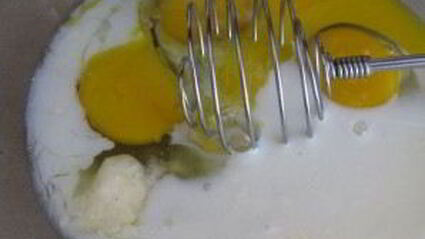 омлет с крабовыми палочками