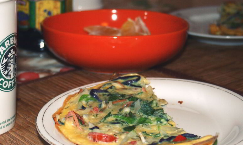 Рецепт омлет с морковью, болгарским перцем и луком