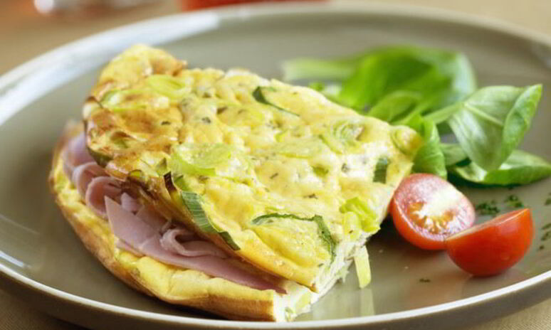 Рецепт омлет с мукой