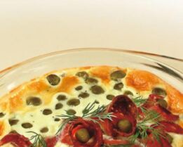 Омлет с салями