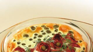 Омлет с салями