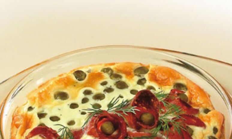 Рецепт омлет с салями