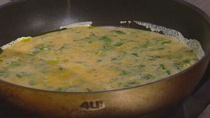 омлет со спаржей