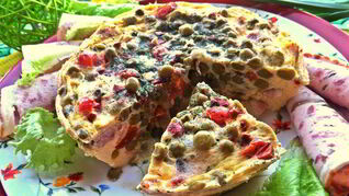 Омлет в горошек