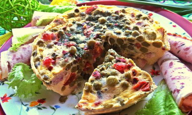 Рецепт омлет в горошек