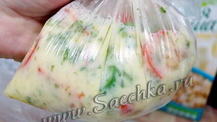 омлет в пакете