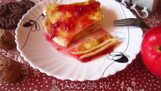 Сладкий омлет с манной крупой