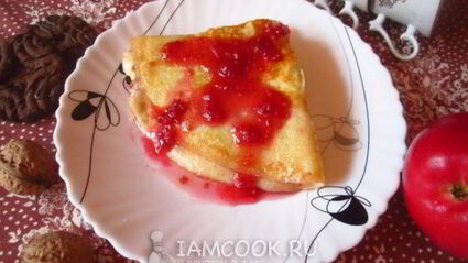 сладкий омлет с манной крупой