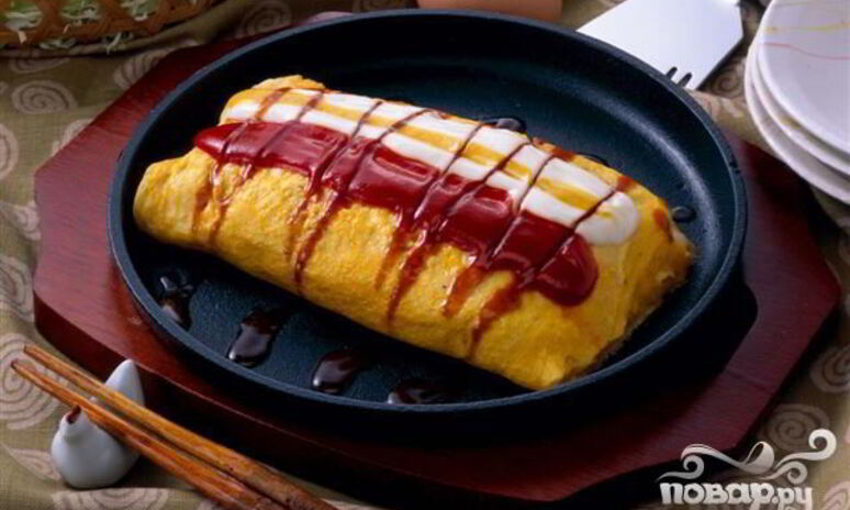 Рецепт японский омлет омусоба