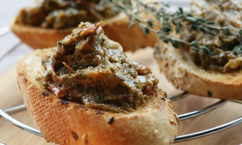 Рецепт овощной паштет из баклажанов, щавеля и помидоров