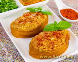 Паштет из куриной печени с паприкой и яйцами