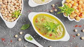 Паштет из нута со шпинатом