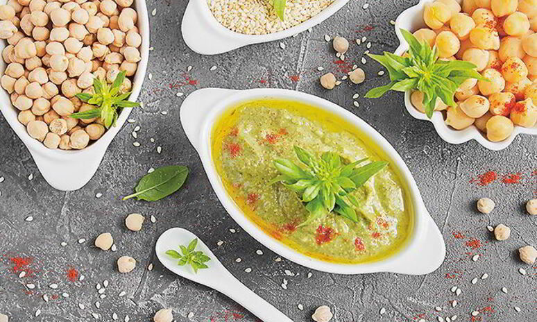 Рецепт паштет из нута со шпинатом