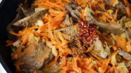 паштет из печени с морковью и луком