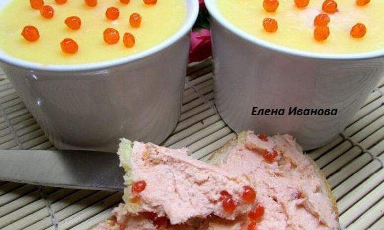 Рецепт паштет из семги с красной икрой и белым вином