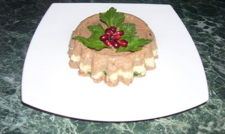 Рецепт желированный паштет с сыром
