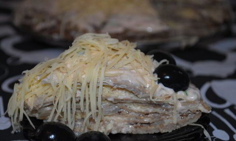 Рецепт печеночный тортик