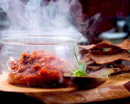 Подкопченная икра из баклажанов