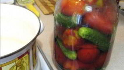 помидоры с огурцами на зиму