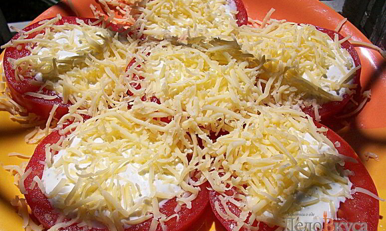 Рецепт помидоры с сыром и чесноком