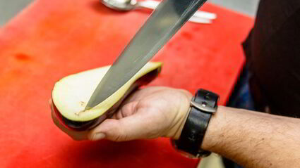 ригатони с печеным баклажаном и домашней рикоттой