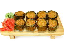 Горячие роллы с крабовыми палочками