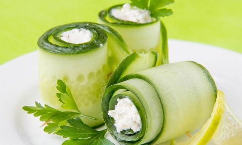 Рецепт огуречные роллы с авокадо и сыром