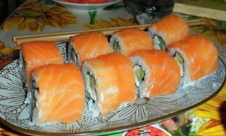 Рецепт роллы филадельфия по-домашнему