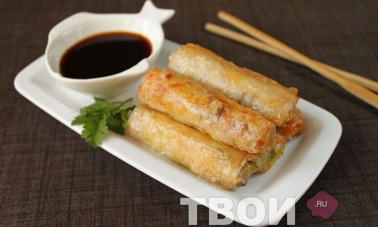 Рецепт спринг-роллы с креветками и свининой