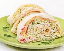 Крабовый рулет в лаваше