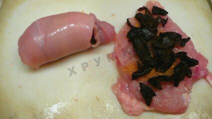 куриный рулет с черносливом