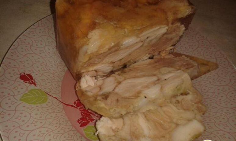 Рецепт куриный рулет в желе