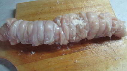 куриный рулетик гусеница