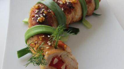 куриный рулетик гусеница