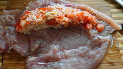 куриные рулетики с сальсой