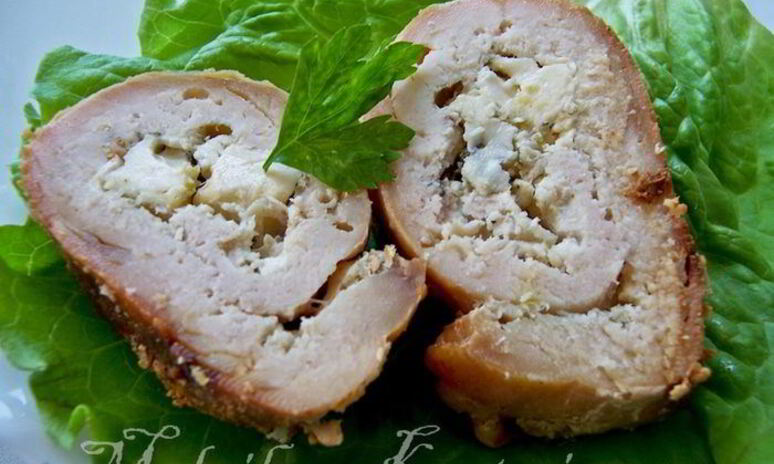 Рецепт куриные рулетики с сыром фета и ароматной заправкой