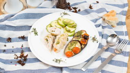 куриные рулеты с креветками