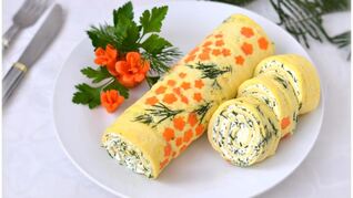 Нежнейший закусочный рулет Цветы весны