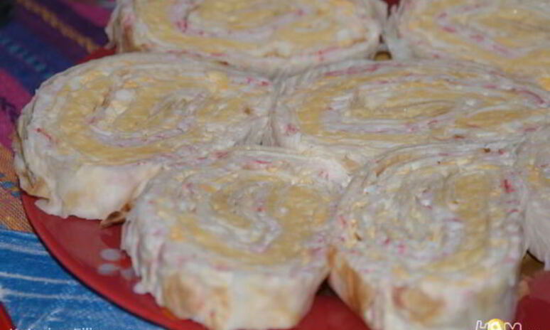 Рецепт рулет из лаваша с сыром и крабовыми палочками