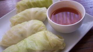 Рулет из рыбы с капустой