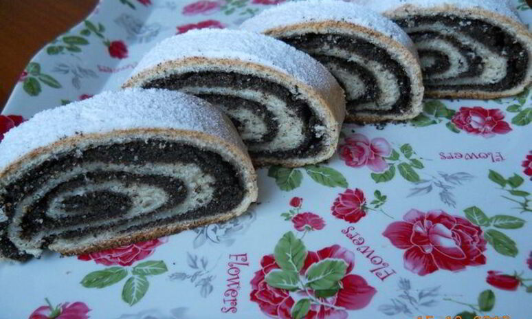 Рецепт рулет с маковой начинкой
