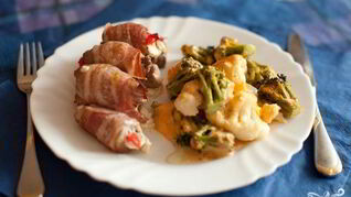 Рулетики из свинины с сыром