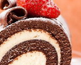 Шоколадный рулет Буше де ноэль с маскарпоне