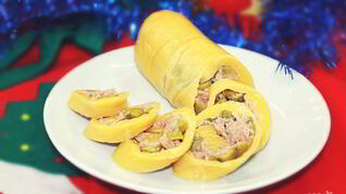 Сырный рулет с тунцом