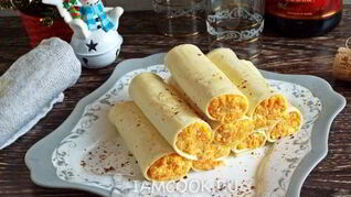 Сырные рулетики с пикантной начинкой