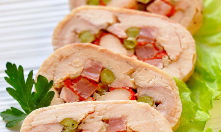 Рецепт руляда из курицы с болгарским перцем