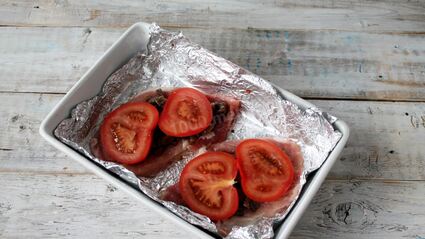 свинина грибы помидоры сыр в духовке