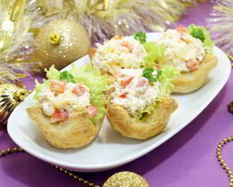 Тарталетки из слоеного теста