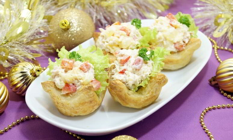 Рецепт тарталетки из слоеного теста